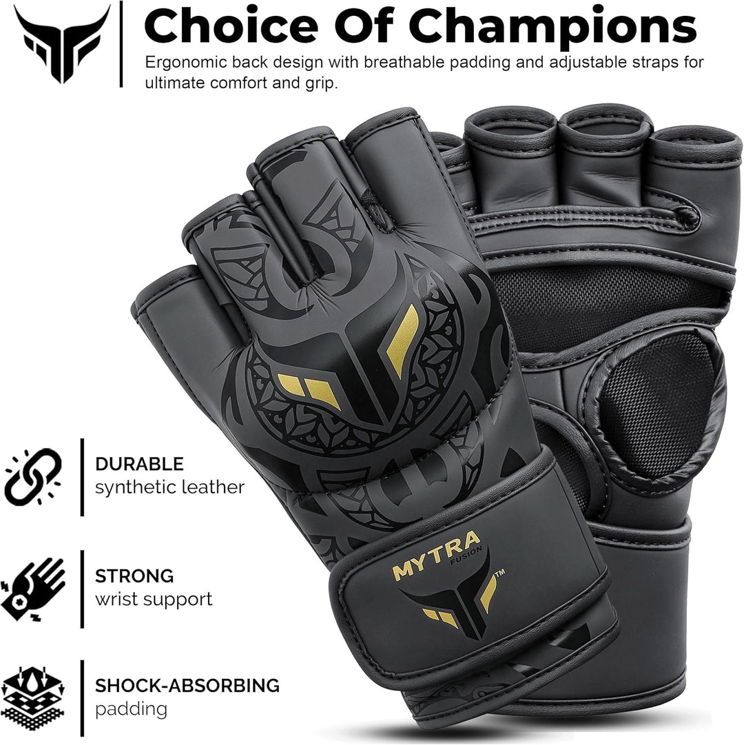 MMA Handschuhe Männer und Frauen — Atmungsaktives Offenes Handflächendesign Grappling & MMA Sparring