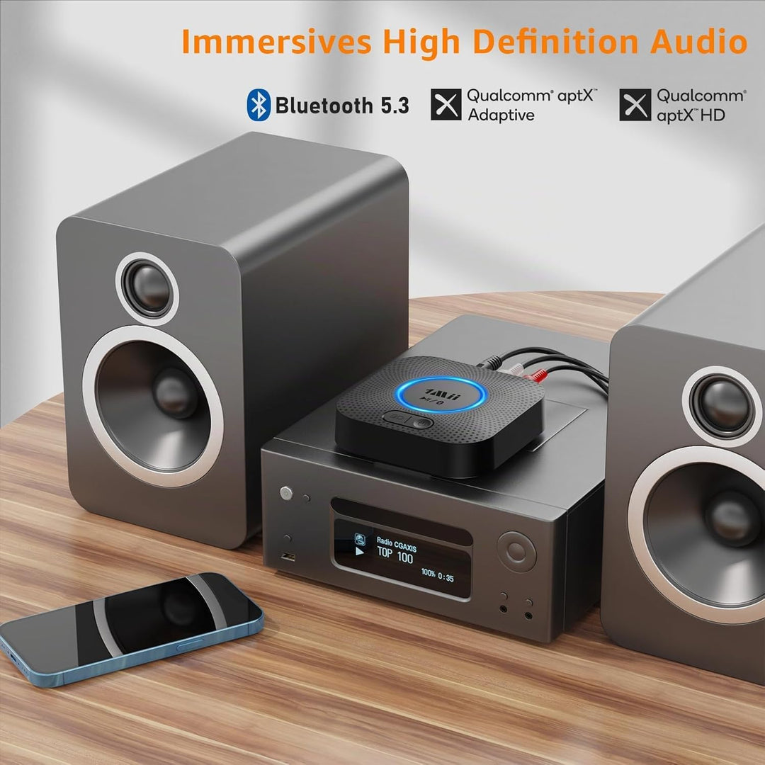 1Mii B06 Plus Bluetooth HiFi Empfänger, Drahtloser Audio Adapter, aptX HD aptX-Adaptive Bluetooth 5.