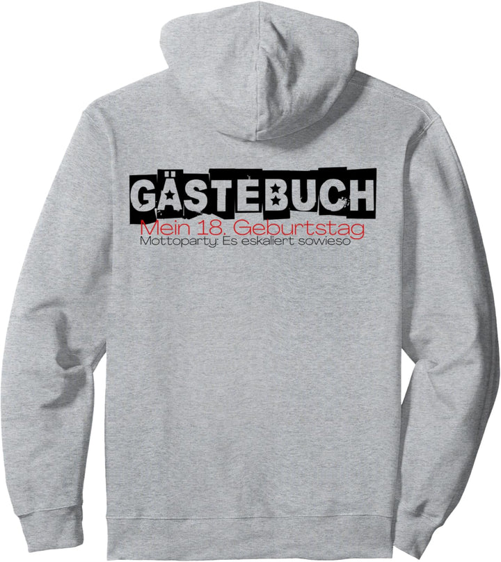 Gästebuch 18. Geburtstag zum unterschreiben Mottoparty Pullover Hoodie