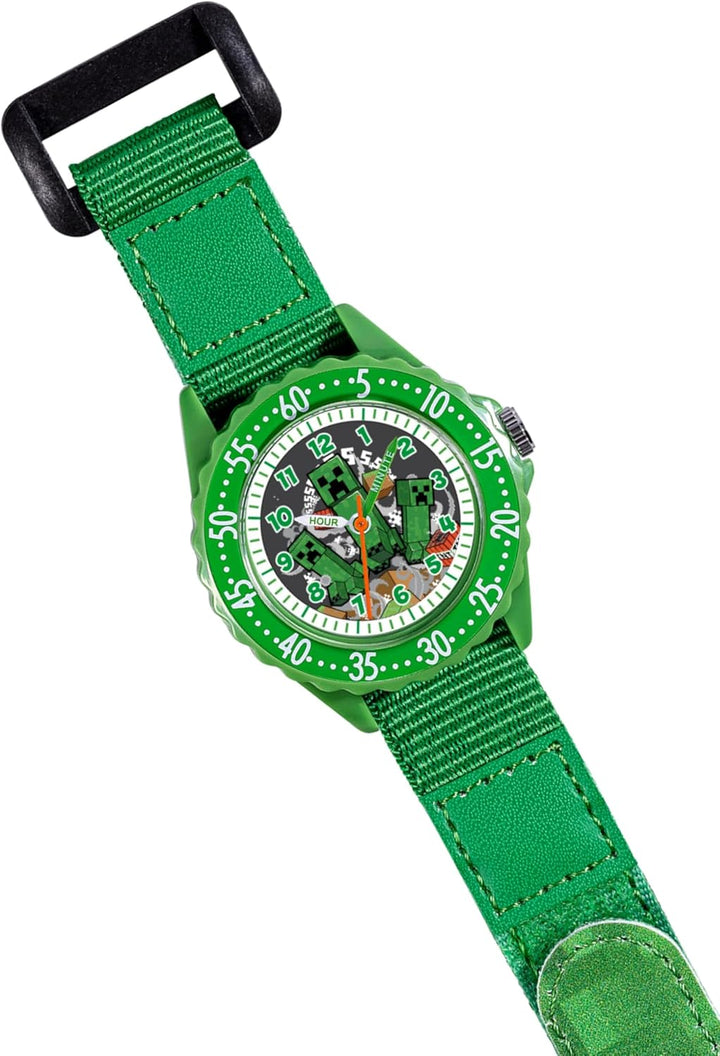Minecraft Zeit-Lehrer Uhr mit Stoffarmband