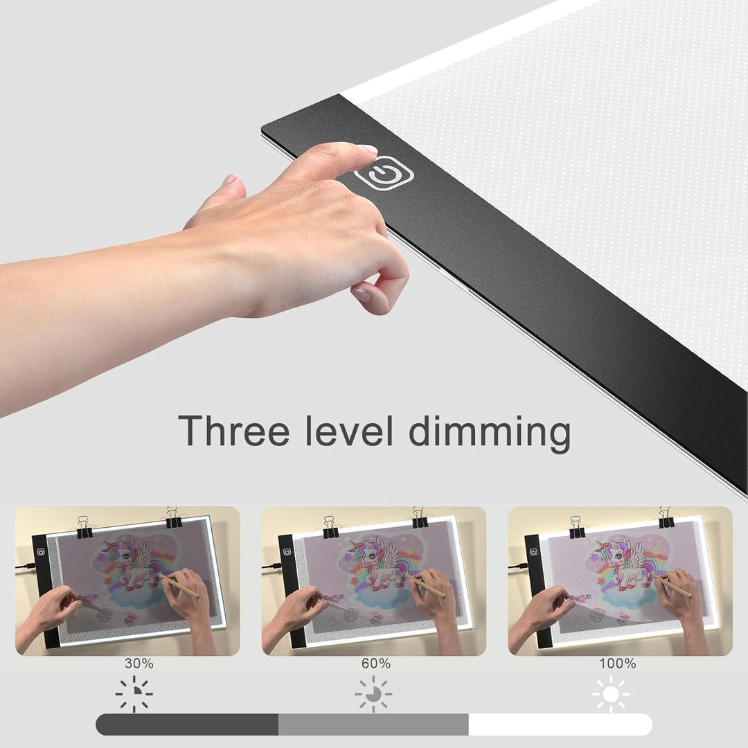 A4-Lichttafel, tragbar, magnetisch, Zeichentafel, Leuchtkasten für Zeichenblock, Skizzenblock, Licht
