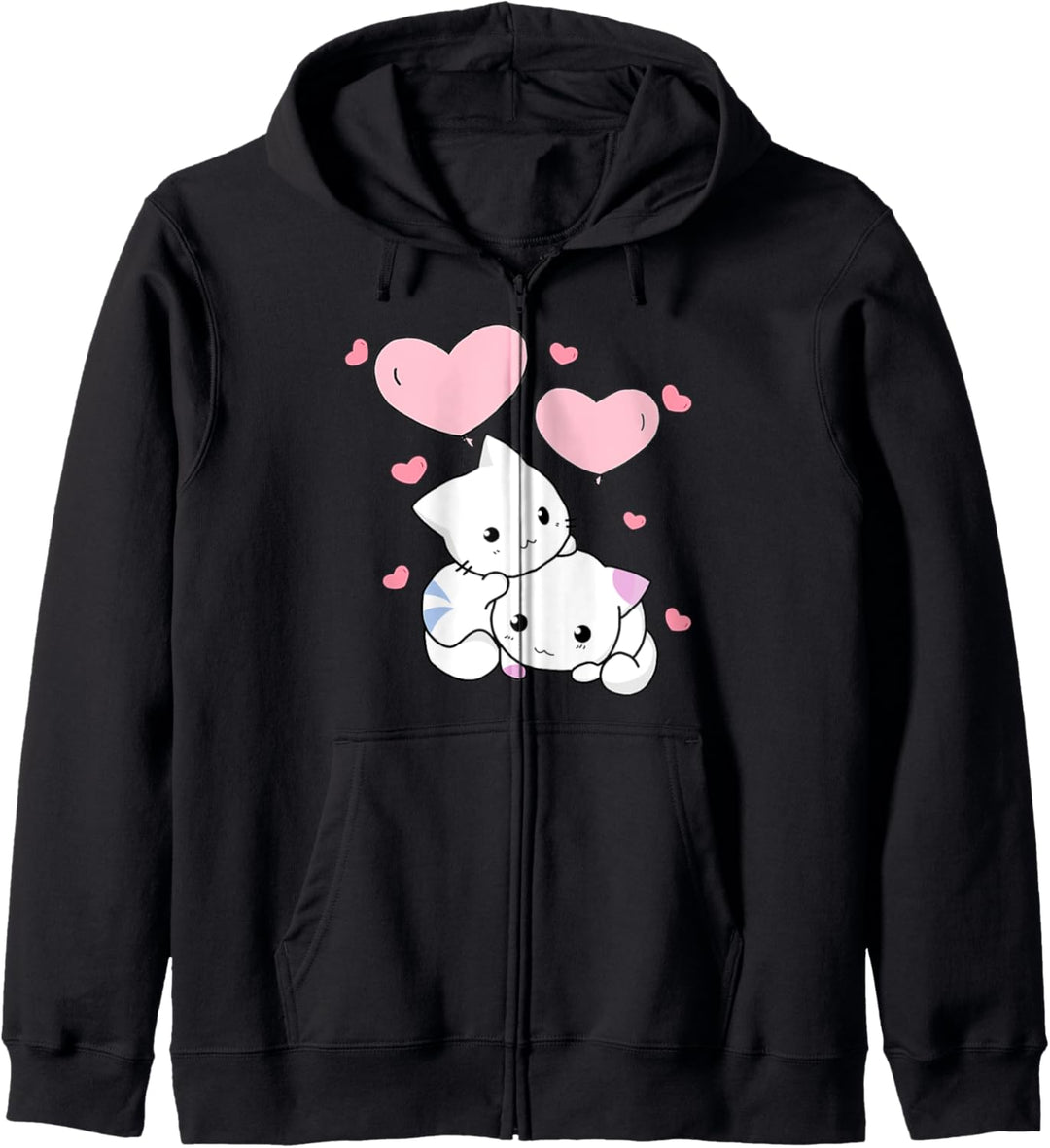 Nette Kitty Haufen Anime Neko Kawaii Cat Kapuzenjacke
