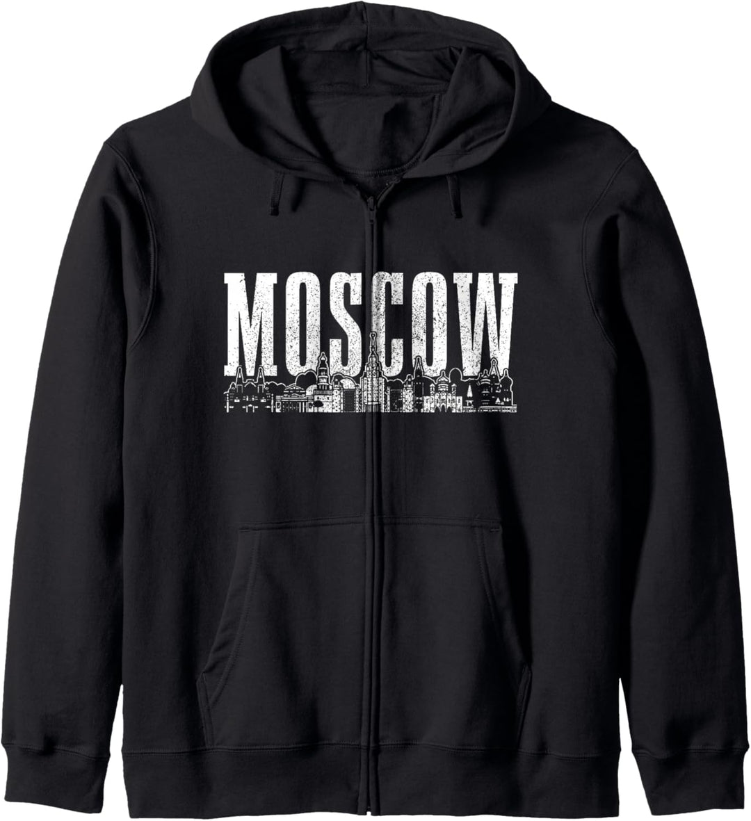 Moskau Skyline Russland Vintage Russisch Kapuzenjacke