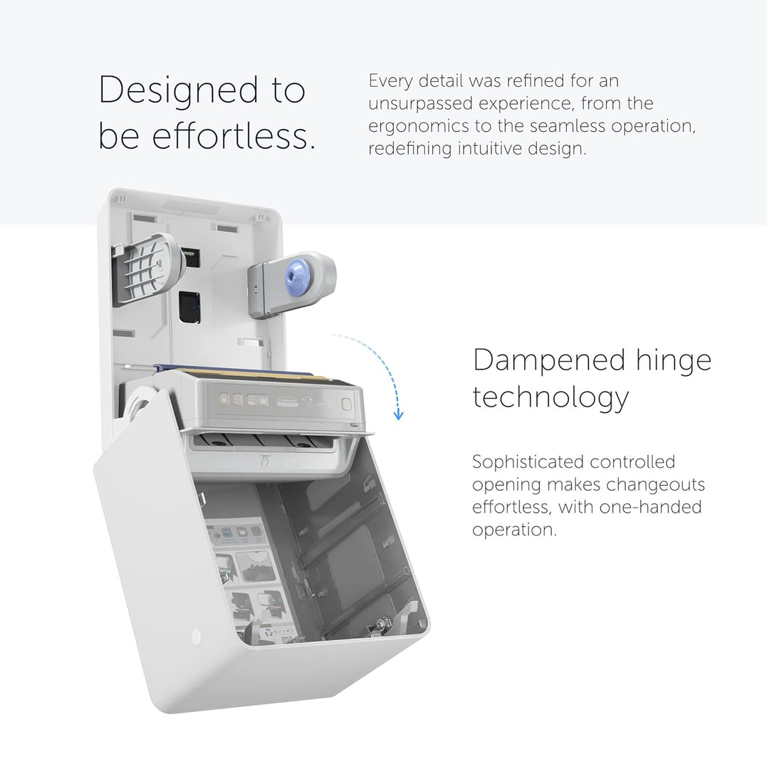 Kimberly-Clark Professional Automatischer ICON-Rollenhandtuchspender (53940), weisses Gehäuse mit we