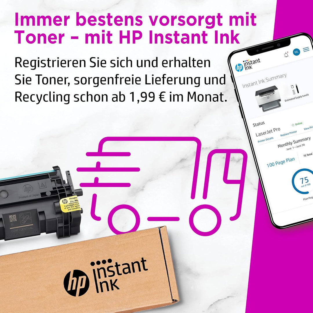HP Laserjet M110we Laserdrucker, Monolaser, HP+, Drucker, WLAN, Airprint, Schwarz-weiss-Drucker, Ink