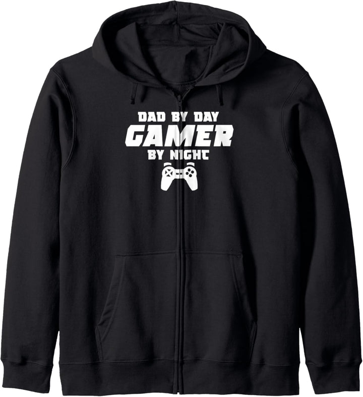 Glücklich Väter Tag 2021 Vater durch Tag Gamer durch Nacht M Kapuzenjacke