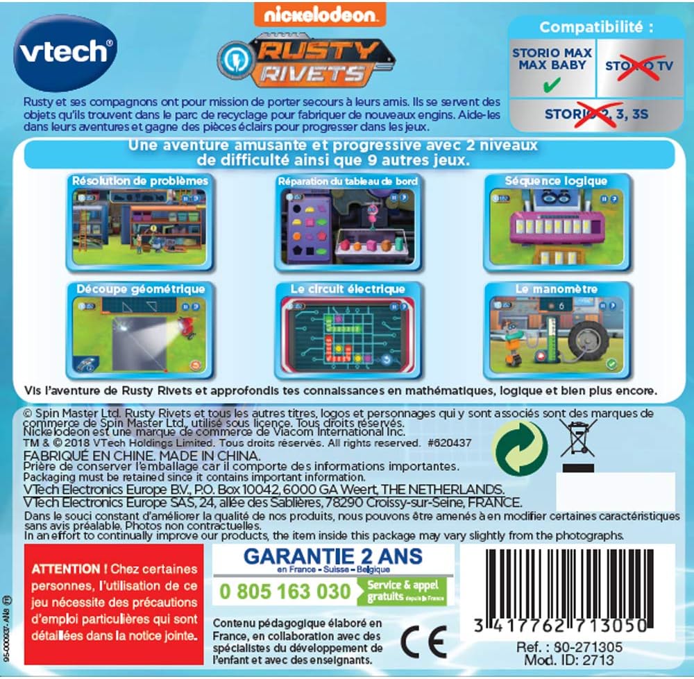 VTech 271305 HD Storio Rusty Nieten Interaktives Spiel, Mehrfarbig