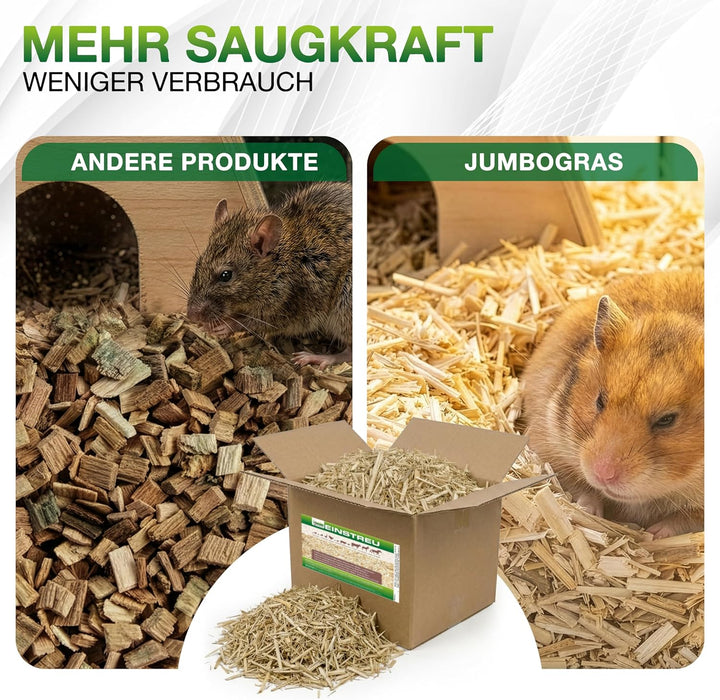 Kleintier-Einstreu Häckselgut Häcksel aus Miscanthus/Elefantengras für Hasen Kaninchen Maus Vogel Me