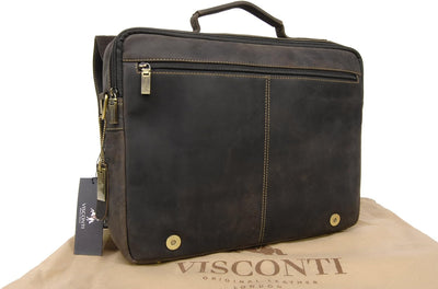 VISCONTI - Leder - Umhängetasche/Aktentasche fürs Büro - Hunter 15" Laptoptasche - AUSTIN - (18760)