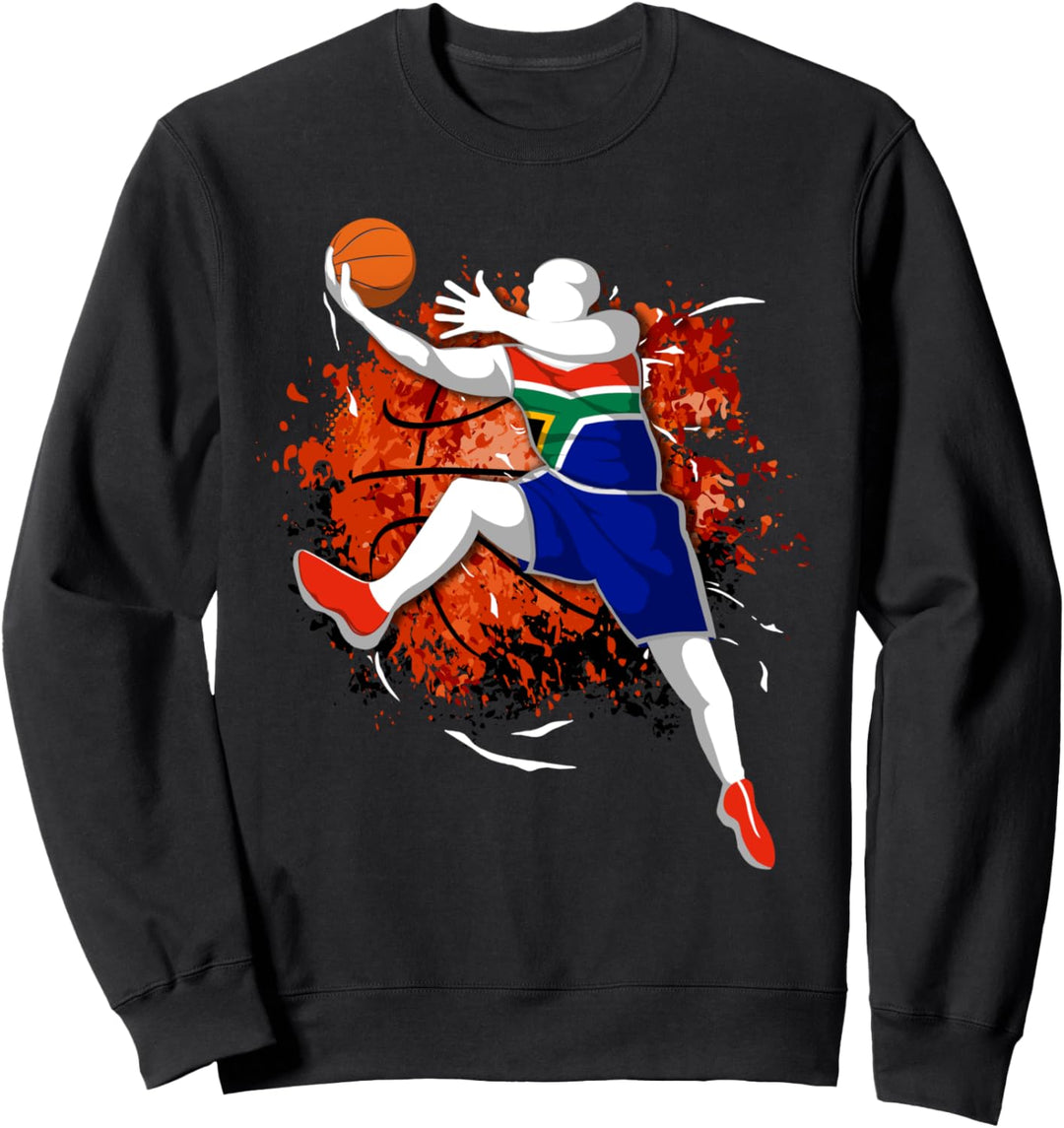 Südafrika Basketball - Südafrikanische Nationalflagge Sport Sweatshirt
