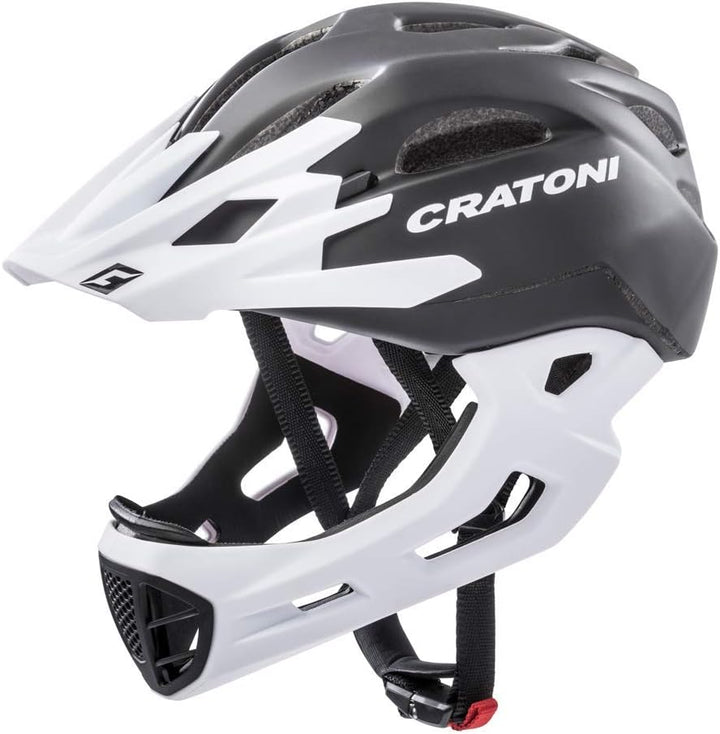 Cratoni Fahrradhelm C-Maniac M/L schwarz/weiss matt, M/L schwarz/weiss matt