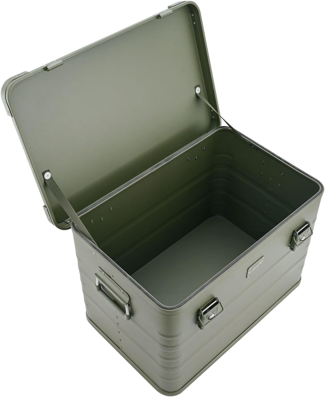 ALUBOX Alukiste abschliessbar E78G OLIVGRÜN - Premium Lagerbox 78 Liter - Materialstärke 1mm - Decke