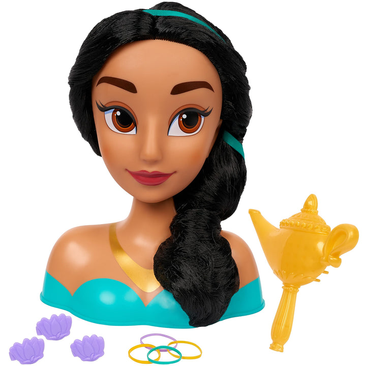 Disney Princess Jasmin Frisierkopf 20cm mit 14 Zubehörteilen für Styling-Spass, ab 3 Jahren, Just Pl