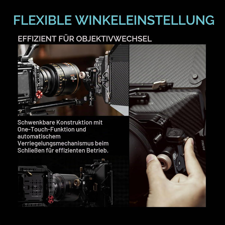 Tilta Mirage Pro Matte Box VND Kit Gegenlichtblende mit ND-Filter, 4x5,65"-Filterrahmen MB-T17-A VND