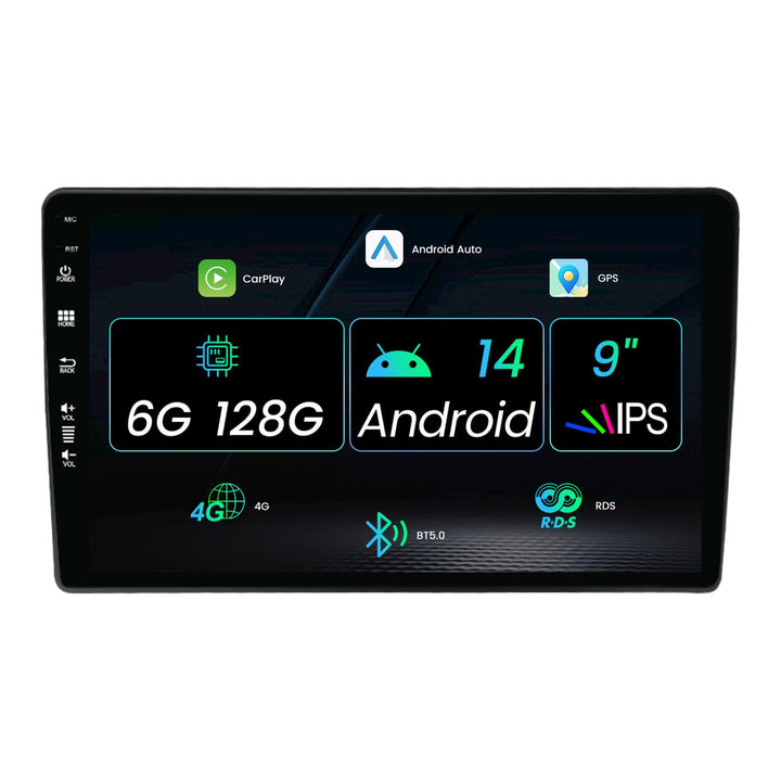 6G+128G 2 Din Android 12 Autoradio passend für Audi A4 B6 B7 S4 RS4 2000–2009 – GPS-Navigation/Carpl