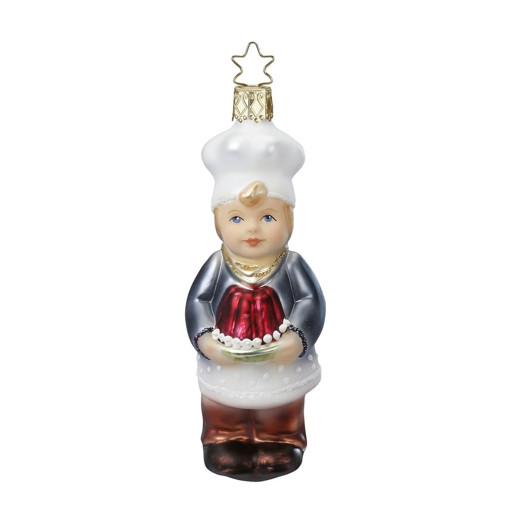 Inge-glas - Christbaumschmuck, Baumschmuck - Backe, Backe Kuchen, Bäcker - Masse: 12 cm - mundgeblas