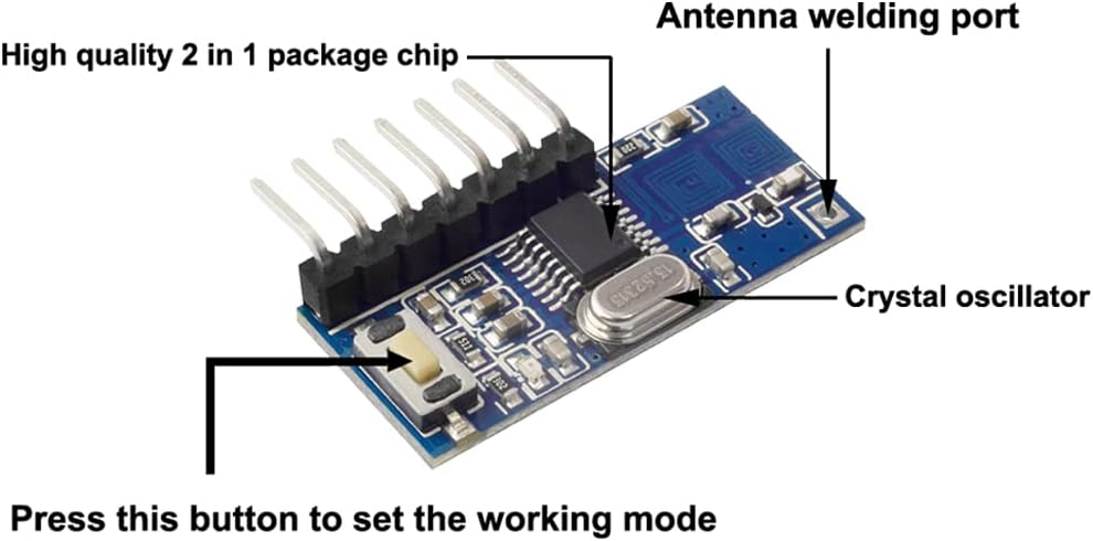 Wireless 433Mhz RF Modul RX480E-4C Empfänger Eingebauter Lerncode 1527 Dekodierung 4 Kanal Ausgang u
