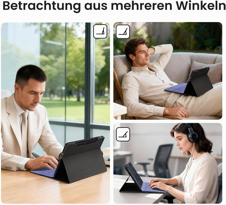 Omnpak Hülle für Microsoft Surface Pro 12 （2025 ） 12 Zoll, Lightweight Protective, Multiple Angle, S