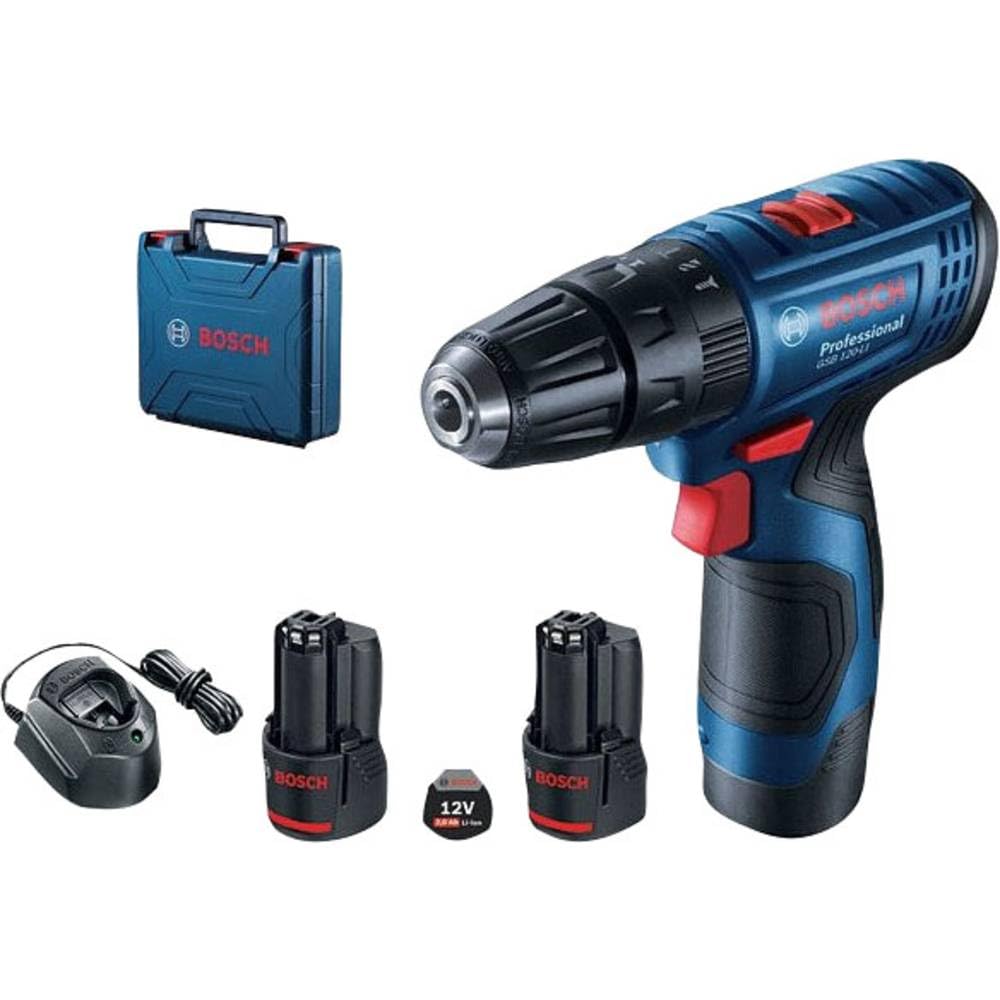 Bosch 06019G8000 GSR 120-LI Akku-Bohrschrauber (2x2,0Ah), GSR 120-LI