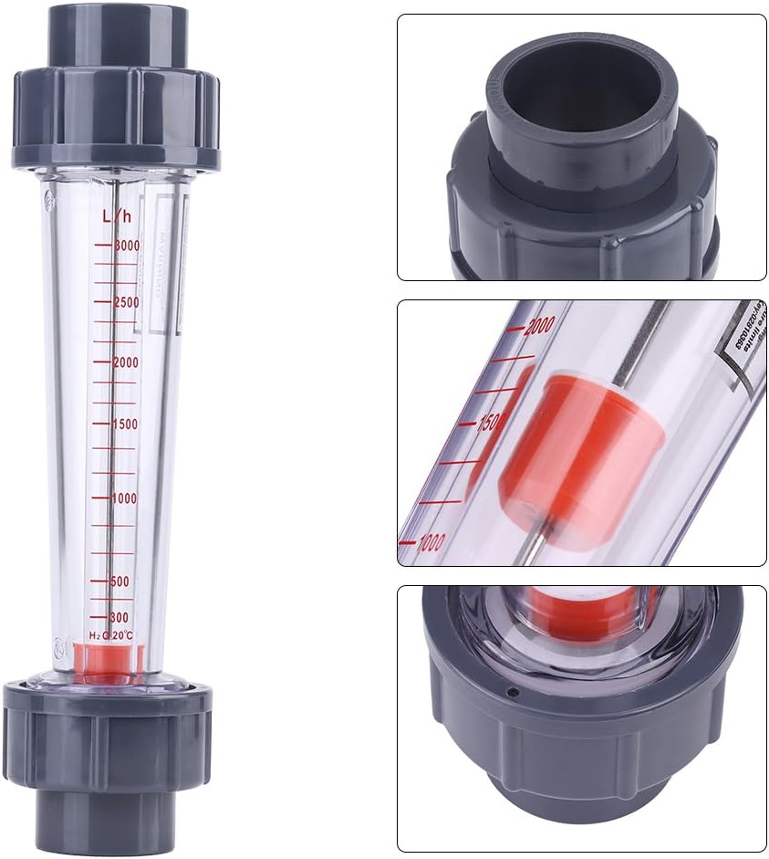 Durchflussmesser-Rotameter Kunststoffrohr Typ LZS-25 Durchflussmesser 300-3000L/H Wasser-Rotameter