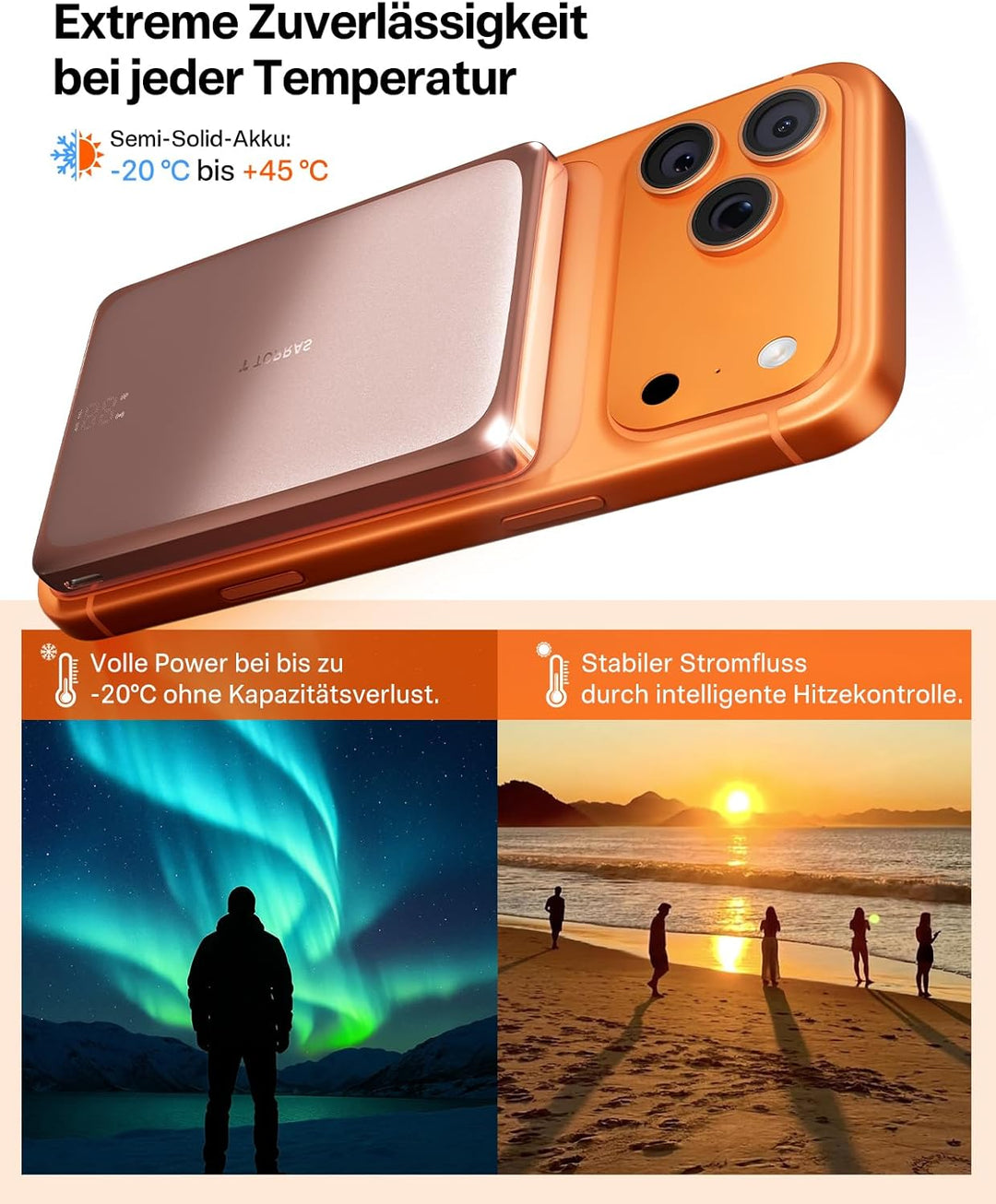 TORRAS MiniMag Pro Ultra Slim Powerbank 10000mAh, Magnetische Power Bank für Magsafe, Semi-Solid-Sta