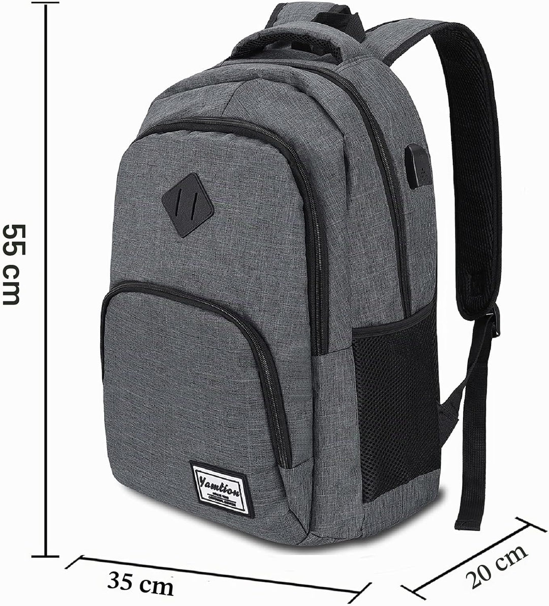 YAMTION 17.3 Zoll Laptop Rucksack Rucksack Schule Schulrazen Uni Schulrucksack Arbeit Rucksack (B6-D