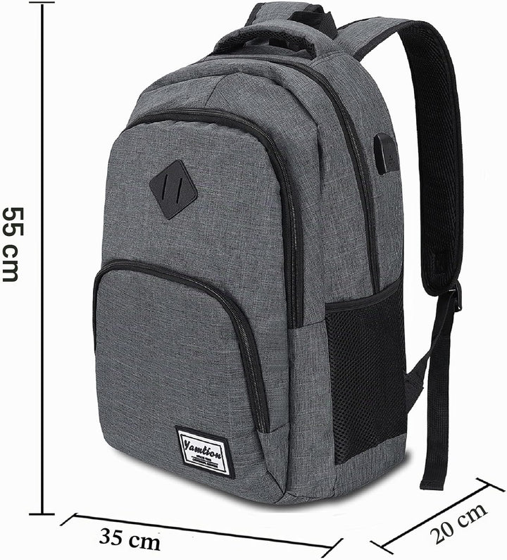 YAMTION 17.3 Zoll Laptop Rucksack Rucksack Schule Schulrazen Uni Schulrucksack Arbeit Rucksack (B6-D