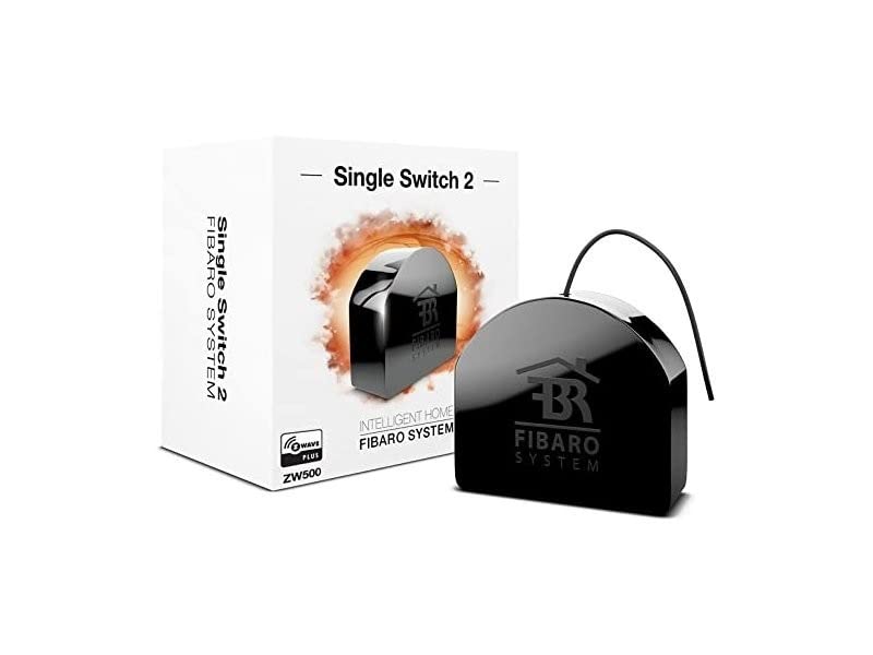 FIBARO Single Smart Module/ Z-Wave Plus Relaisschalter, Drahtloser Ein-Aus-Auslöser, FGS-214 Smart S