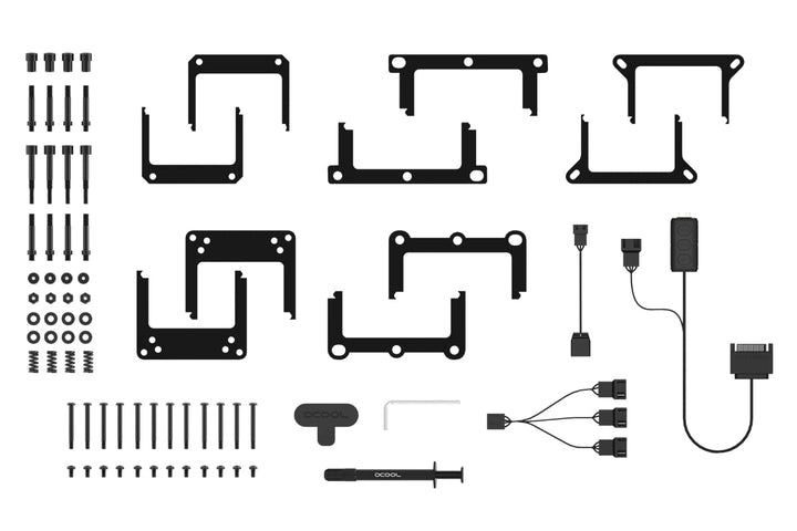 ALPHACOOL 11774 Eisbär Pro Aurora 420 CPU 420mm Wasserkühlung, schwarz CPU Kühler