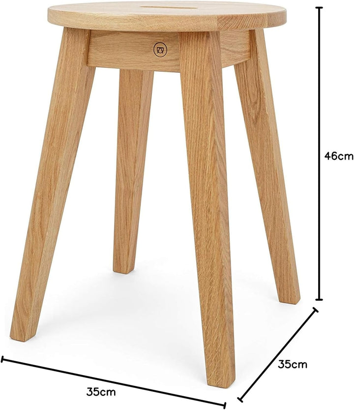 Anton Doll Holzmanufaktur Hocker Josef aus Eichenholz Braun, Braun