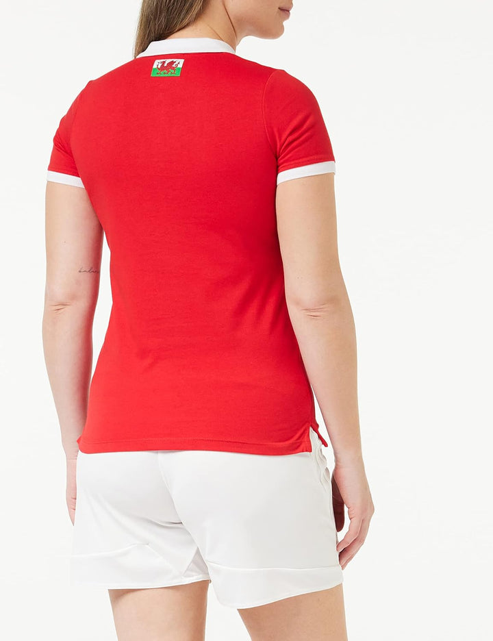 Macron Damen WRU Merch Poloshirt Ca Lf, Rot/Weiss Polohemd, 34