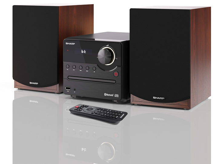 SHARP XLB512BR Mirco-Soundsystem 45W (UKW/FM-Radio, Bluetooth, USB, CD, MP3), braun Mikrosoundsystem