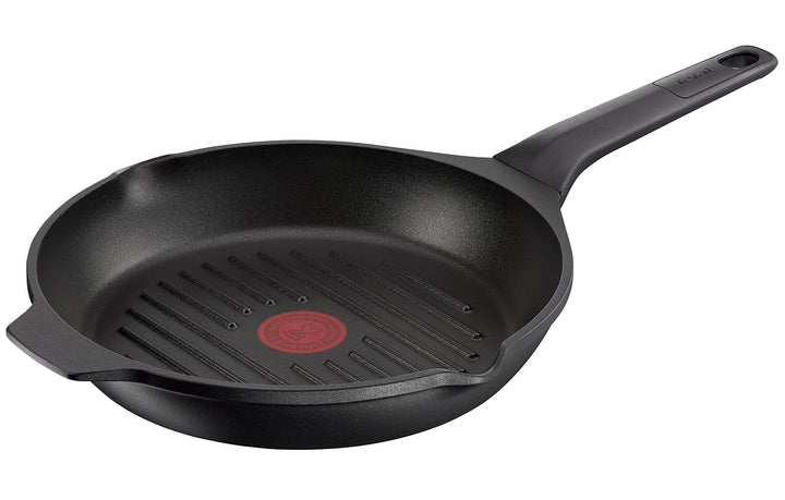 Tefal E24940 Robusto Aluguss Grillpfanne 26 cm | einfache Reinigung | Antihaftversiegelung | Thermo-