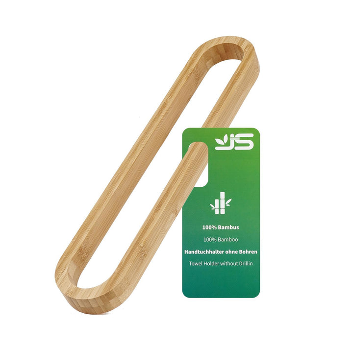 JS Handtuchhalter Bambus Holz handtuchhalter Ohne Bohren GäStehandtuchhalter Selbstklebend Handtuchs