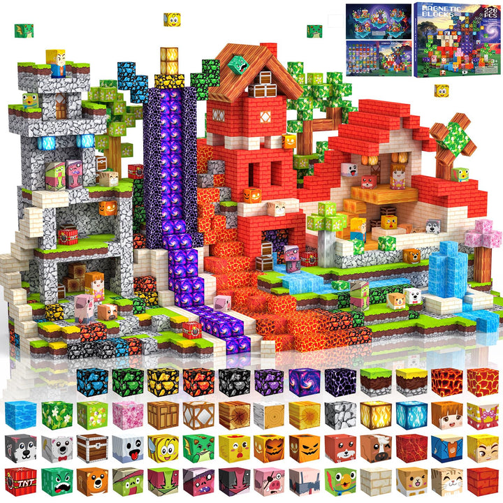 Magnetische Bausteine 220 PCS 2CM Magnetbausteine für Kinder ab 3 Jahre Blocks, Montessori Spielzeug