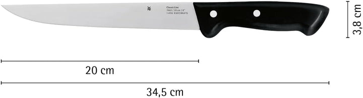 WMF Classic Line Fleischmesser 34,5 cm, Spezialklingenstahl, Kunststoffgriff, Klinge 20 cm