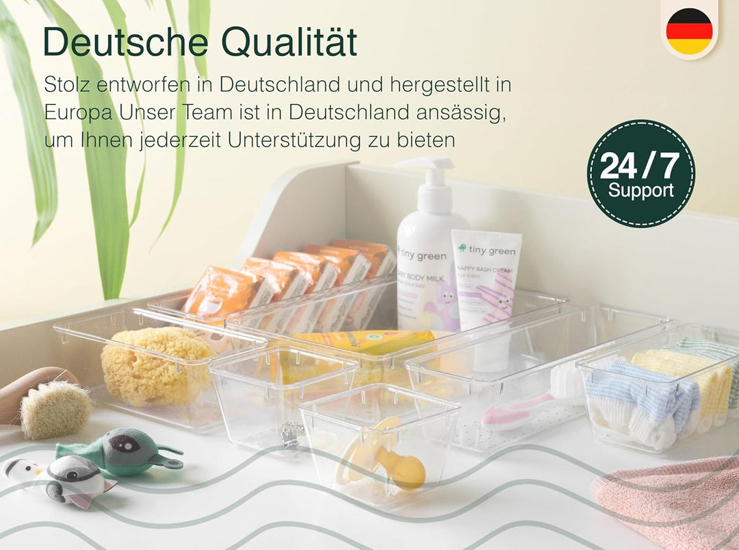uandu Schubladen Organizer 50er Set mit 4 Grössen – Schminktisch & Kosmetik Aufbewahrung für Schubla