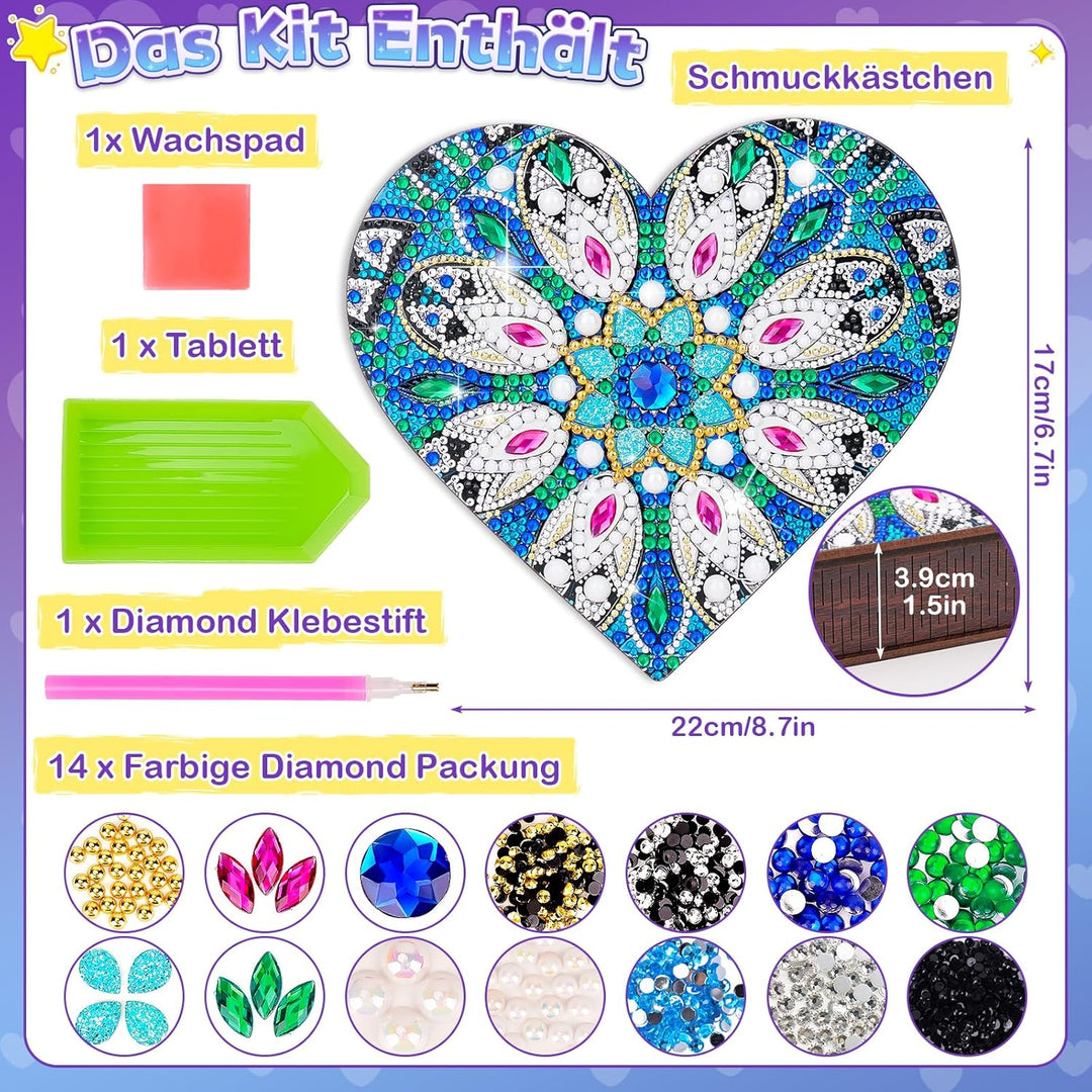 Geschenke für Mädchen 6 7 8 9 10 Jahre: Bastelset Kinder 5-12 Jahre Geburtstagsgeschenke, Diamond Pa