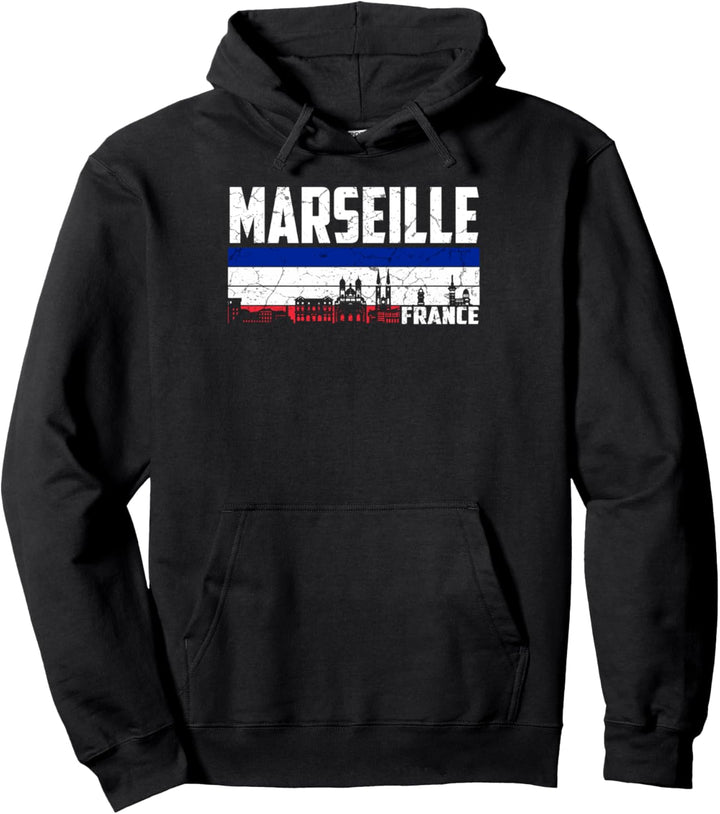 Mein Marseille Skyline Frankreich Marseille Pullover Hoodie