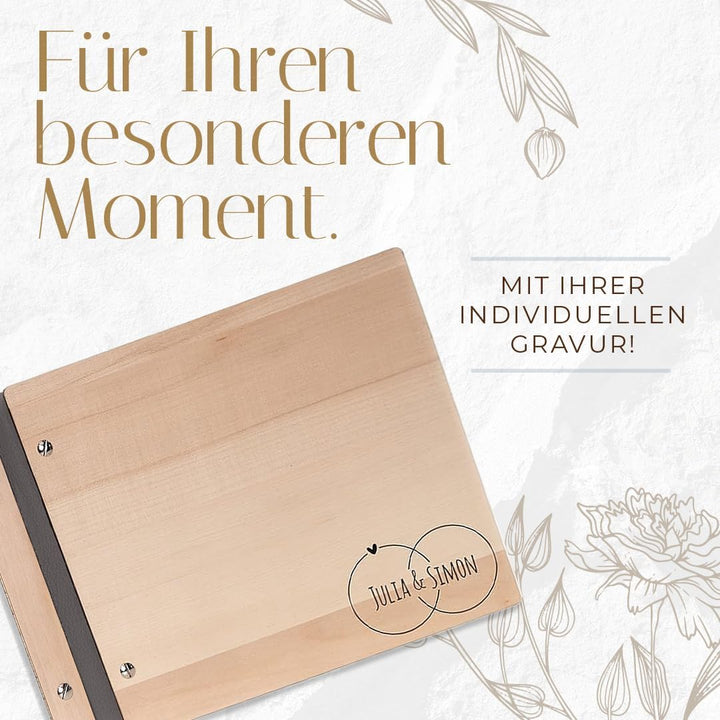 Hochzeitideal – Personalisierbares Gästebuch Hochzeit Adri E14 mit 40 Seiten I Hochzeit Gästebuch au