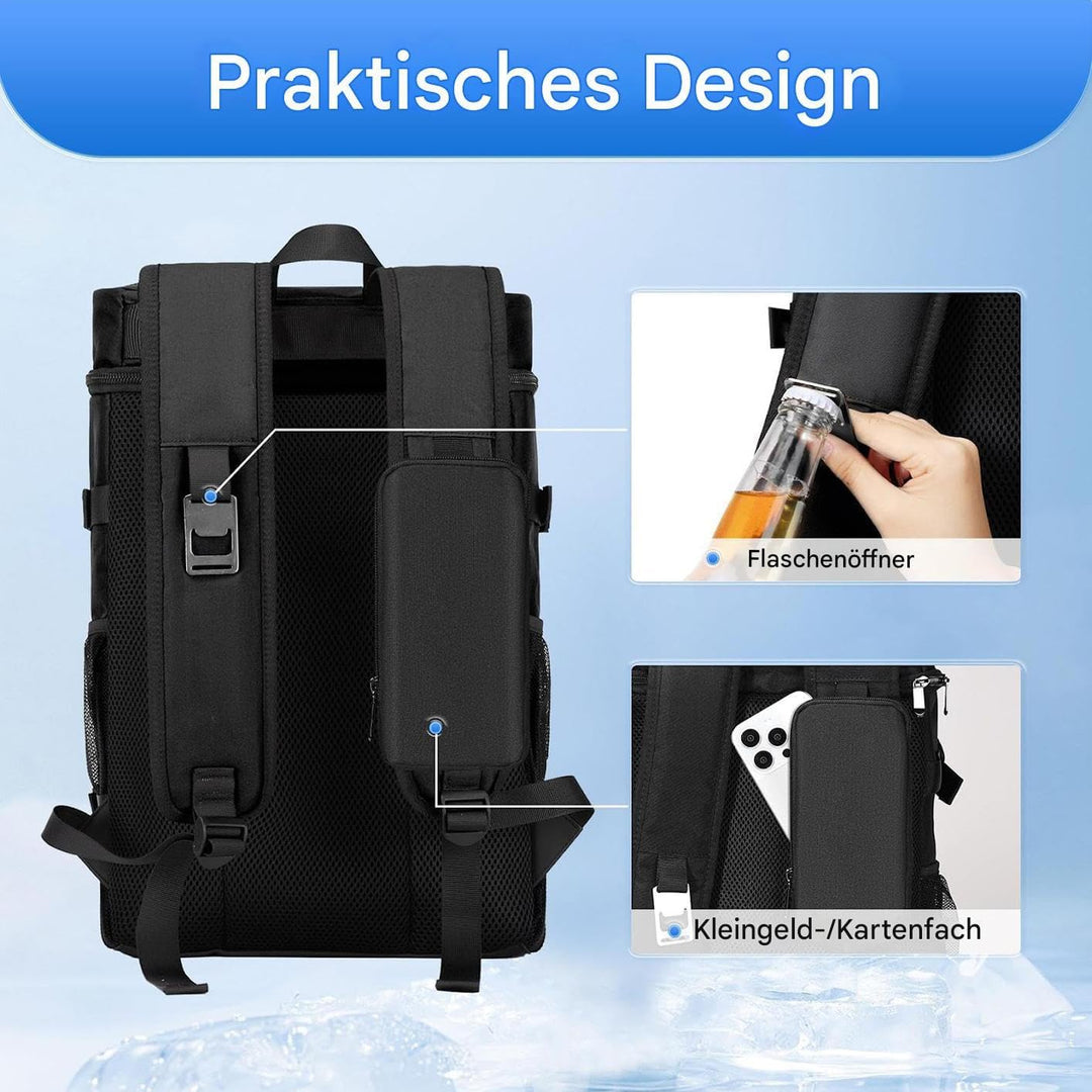 Isolierter Rucksack - Auslaufsichere Kühltasche Rucksäcke Isoliert,Kühlbox wasserdichte Wiederverwen