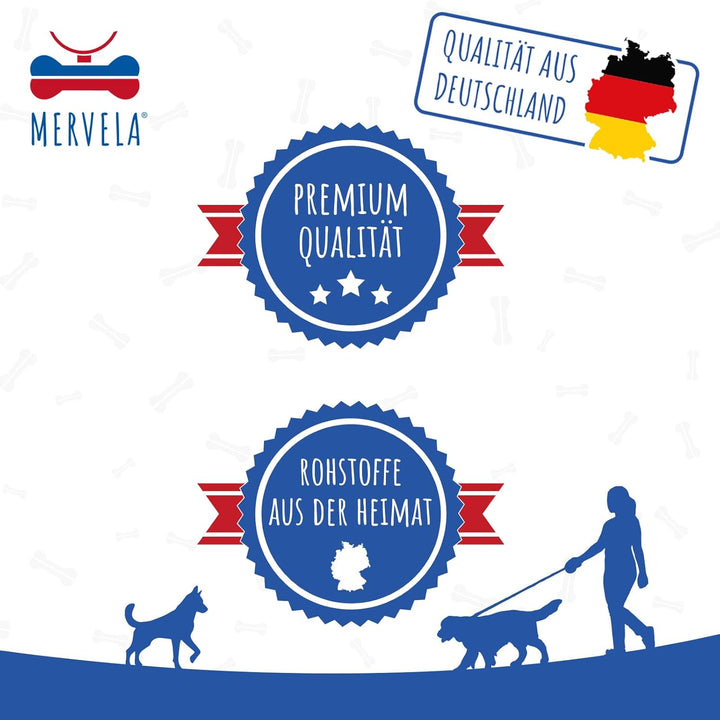 MERVELA® Rinderdörrfleisch für Hunde | Natürliches Trockenfleisch | 100% Rind aus Deutscher Herstell