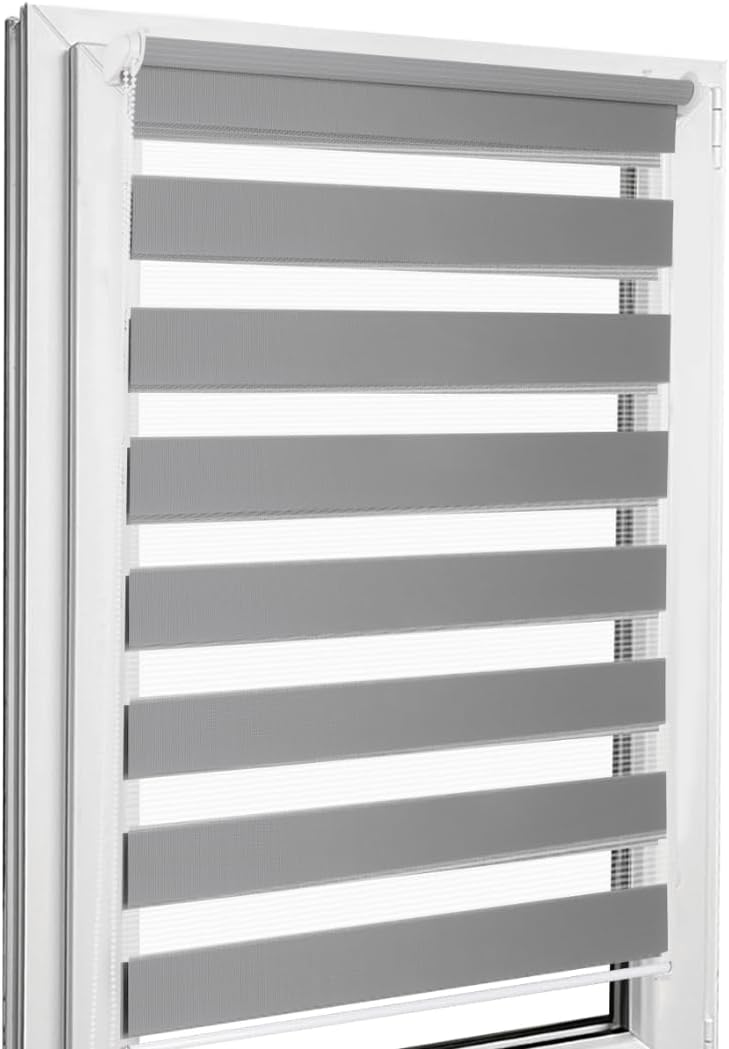 Home-Vision® DuoRollo Klemmfix, Doppelrollo ohne Bohren mit Klämmträgern, Rollos für Fenster und Tür