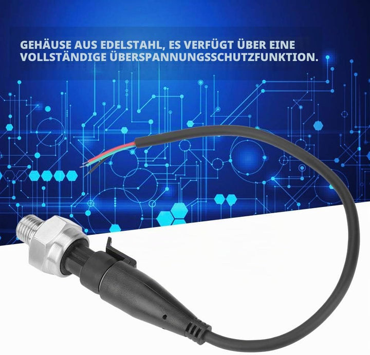 Edelstahl Drucksensor, G1/4" 5V Ausgang 0,5-4,5V/0-5V Druckmessumformer Sensoreingang für Öl Brennst