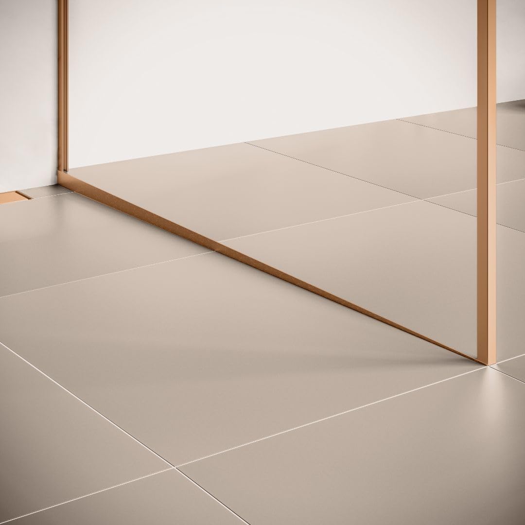 VOGI Gefälleprofil Gefälleprofil für Glasduschen RECHTS KUPFER 120cm Skandinavischer Edelstahl Dauer