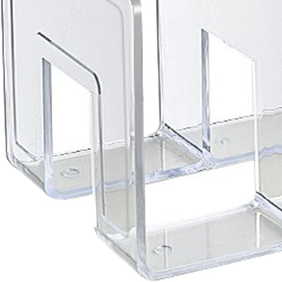 Buchstützen, Bücherregalhalter aus Transparentem Kunststoff-Acryl-Material für das Büro-Klassenzimme