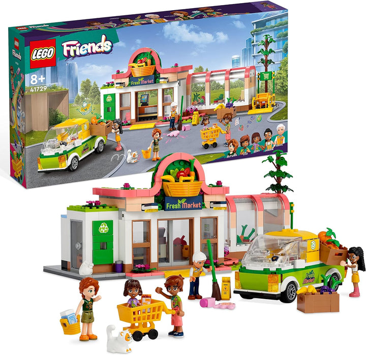 LEGO 41729 Friends Bio-Laden, Supermarkt Spielset mit Charakteren aus der Serie 2023, Spielzeug-Gesc