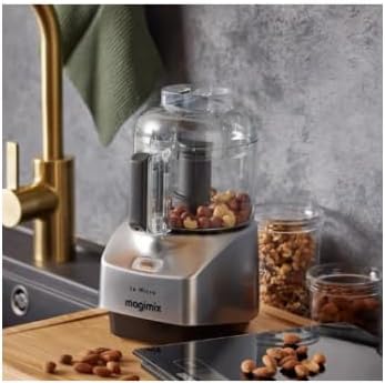 magimix Mini Food-Processor - Micro - Elektrischer Zerkleinerer, 290 W, Edelstahlmesser, Emulgierauf