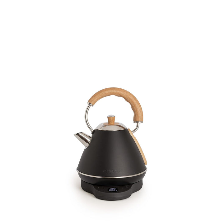 CREATE/KETTLE RETRO PRO/Wasserkocher mit Temperaturregelung 1L Schwarz/Automatische Abschaltung, Sch