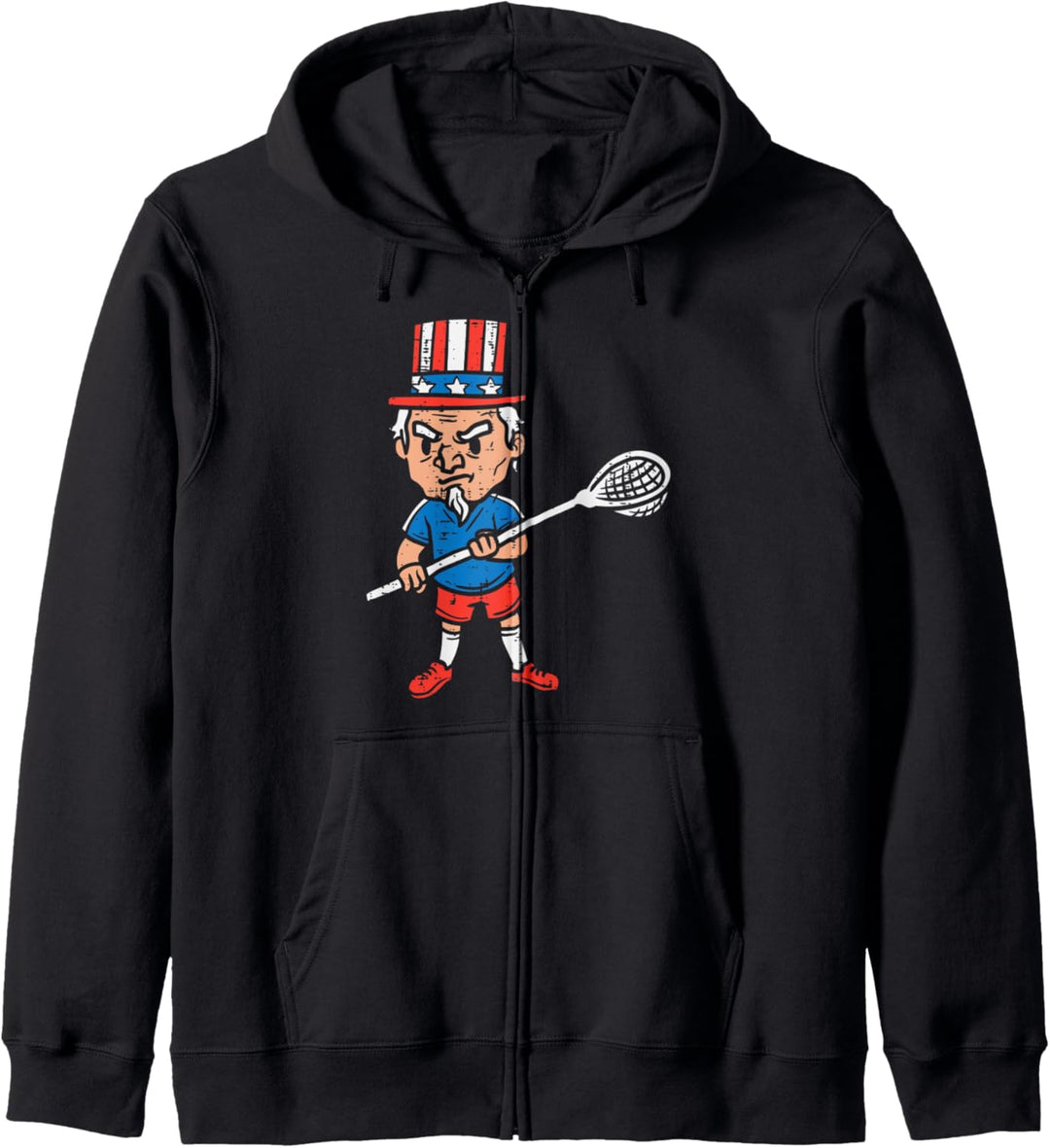 Uncle Sam Lacrosse American Sports 4th Of July Fourth Boys Kapuzenjacke